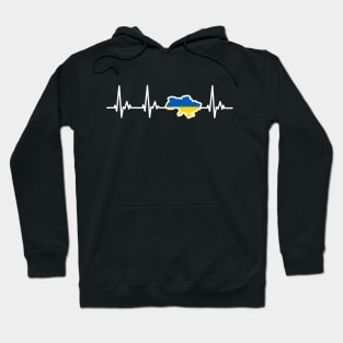 Ukrainian Flag My Heart Beats for Ukraine Hoodie